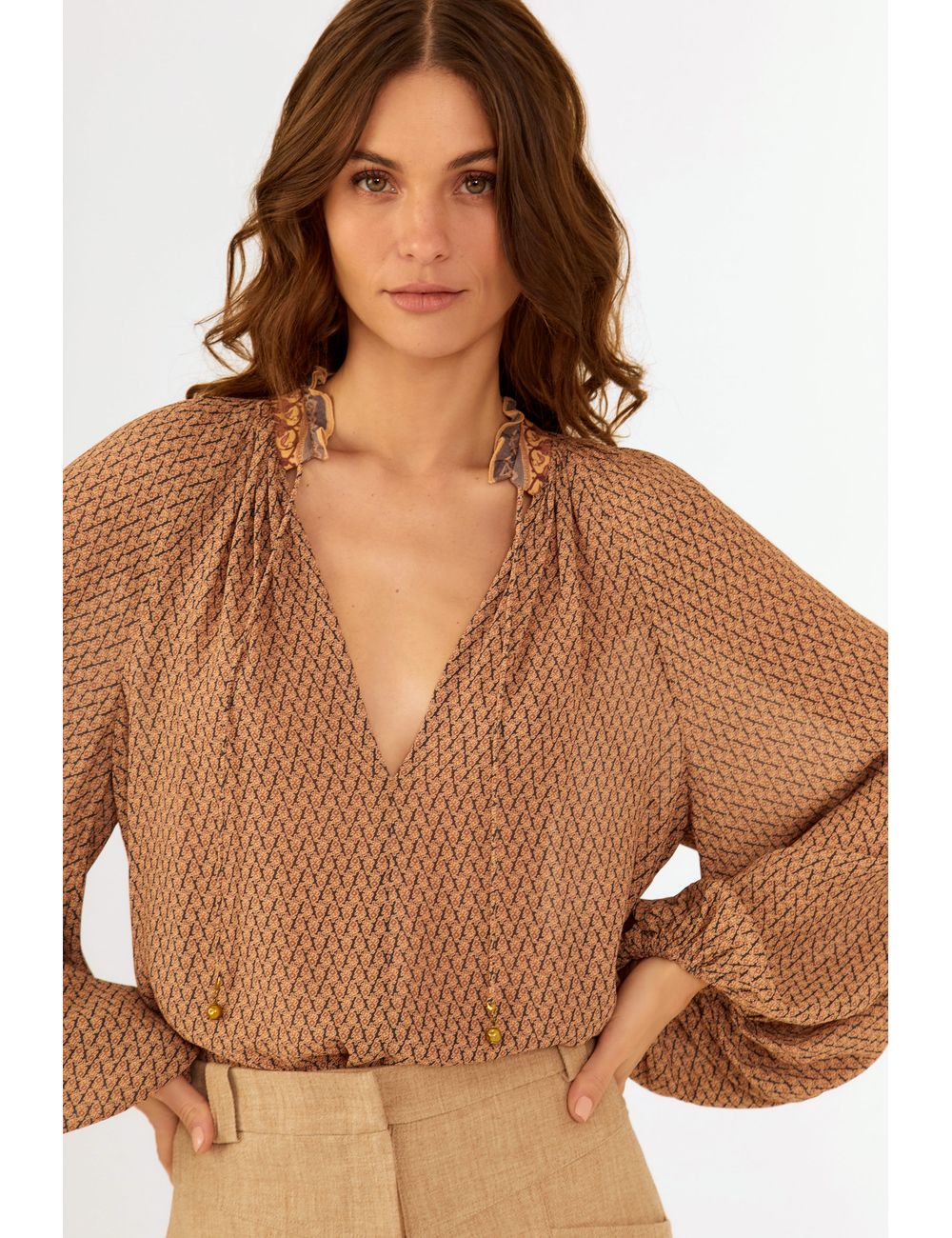Blusa Manga Longa Ggt Estampa Luna