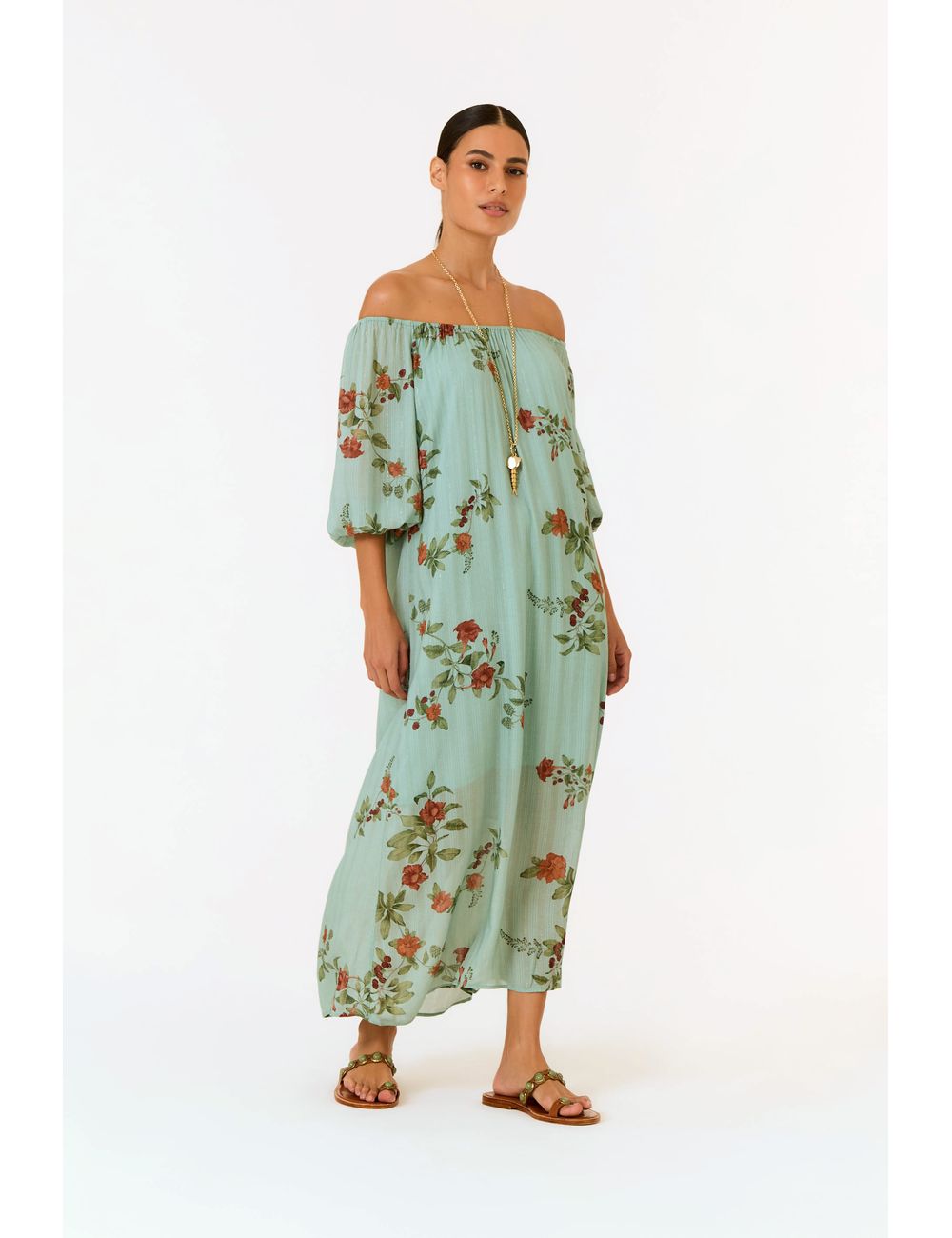 Vestido Midi Estampa Zinia