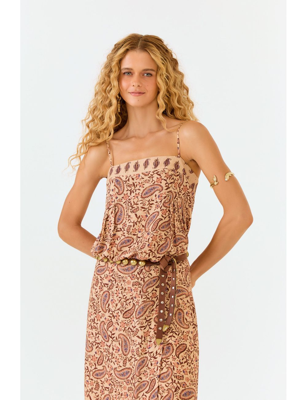 Blusa Alça Estampa Hippie