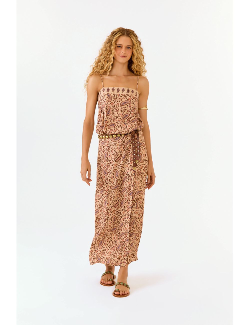 Saia Midi Estampa Hippie