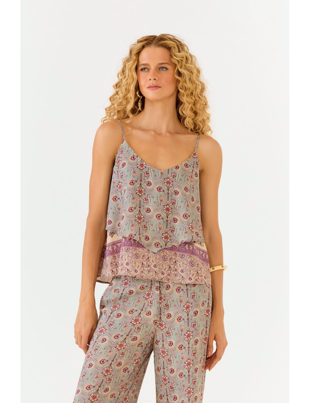 Blusa Alcinha Dupla Estampa Reef