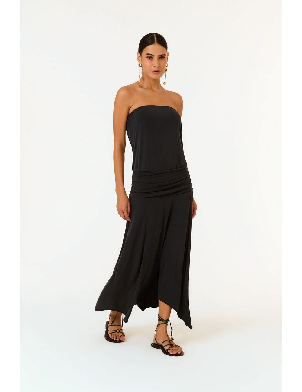 Vestido Pala Franzida Pontas