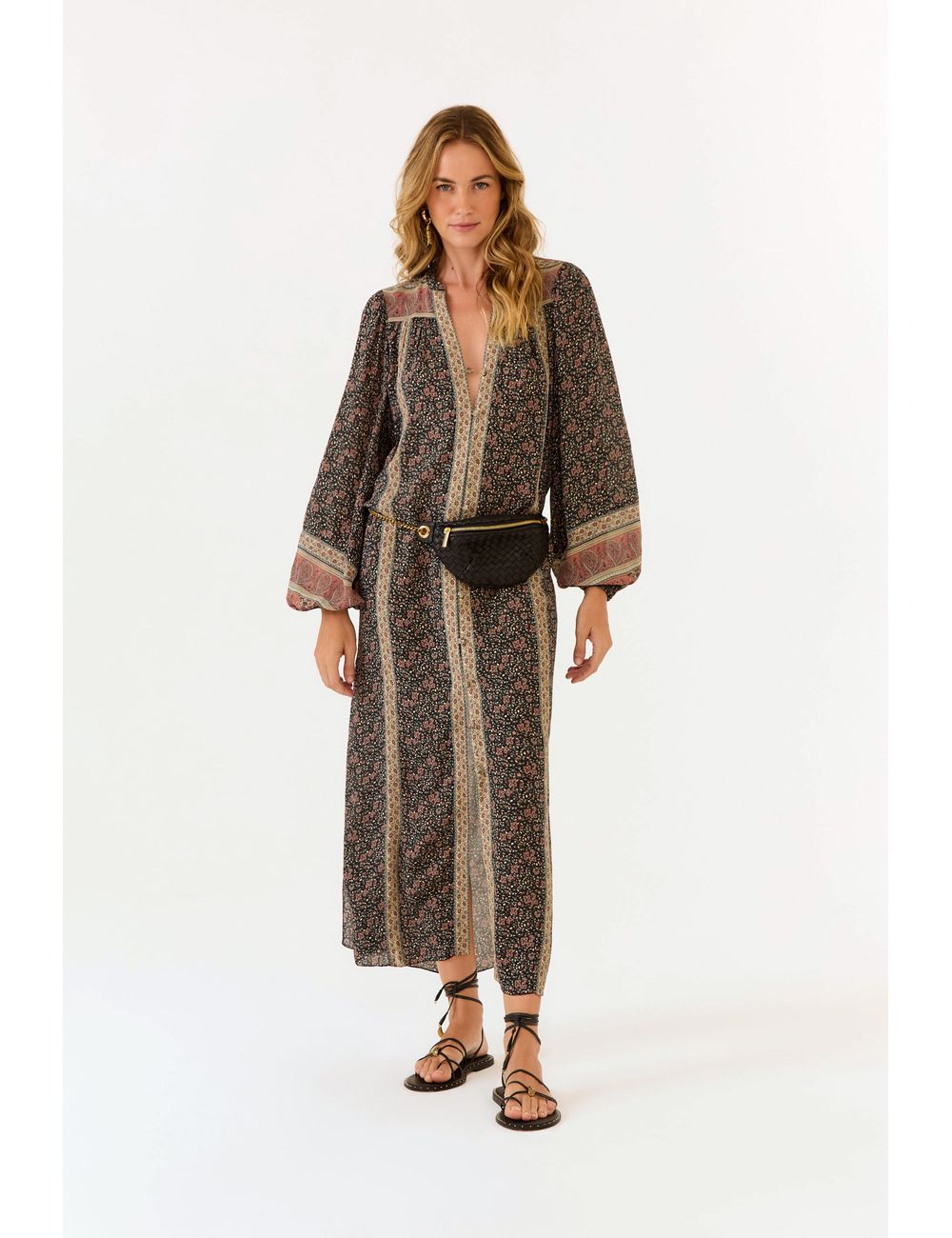 Chemise Ggt Estampa Isla Preto