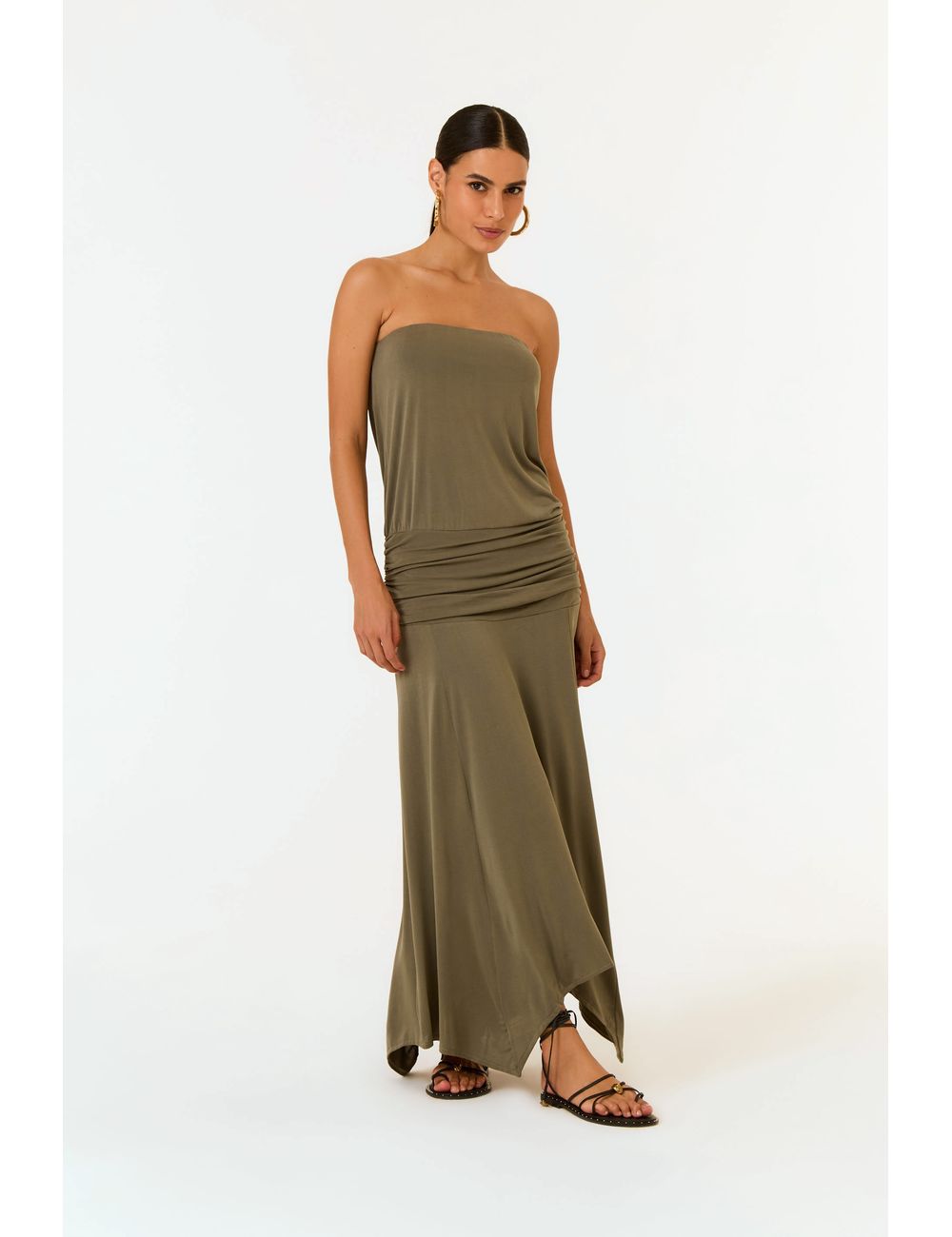 Vestido Pala Franzida Pontas