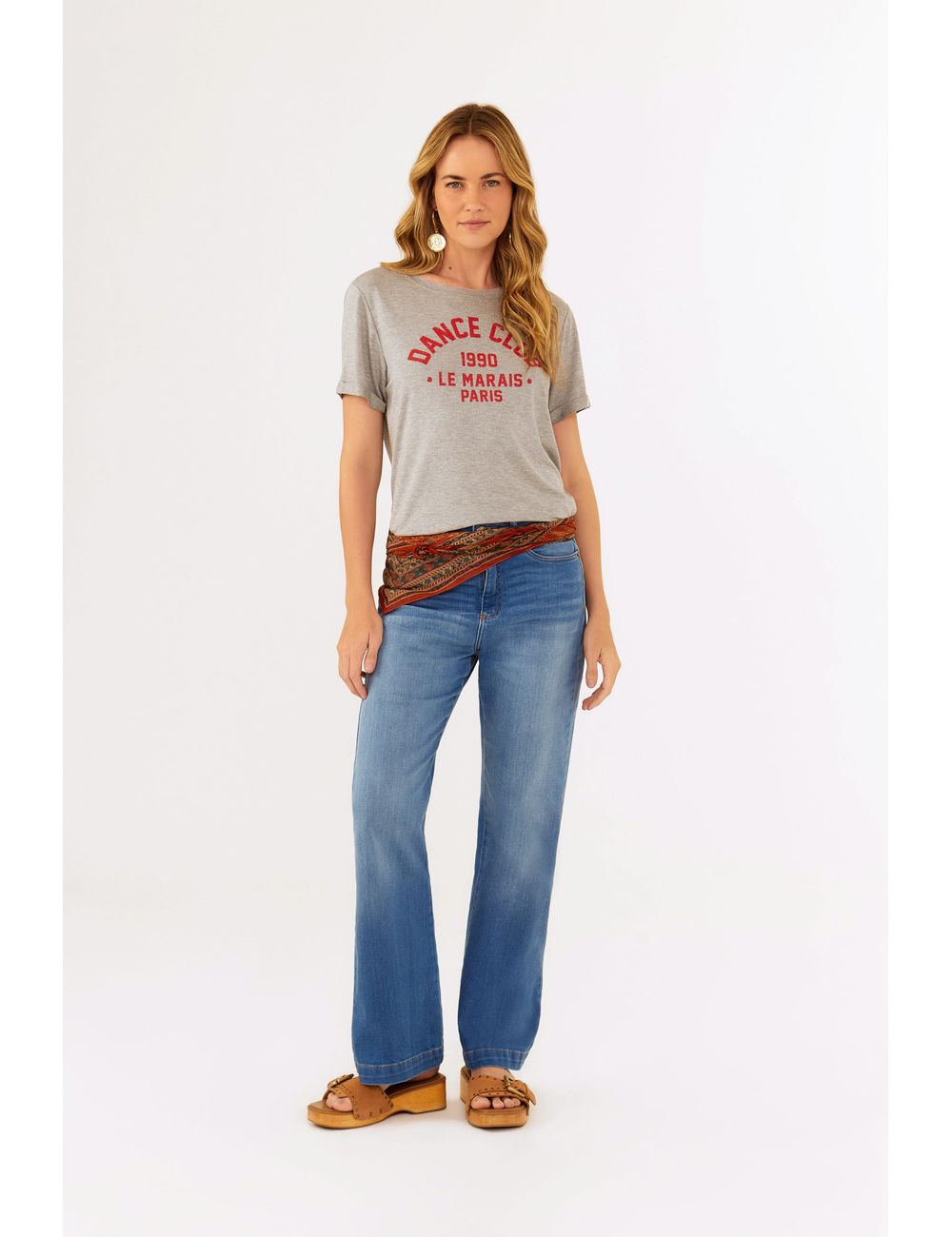 Calça Jeans Flare Bigodes