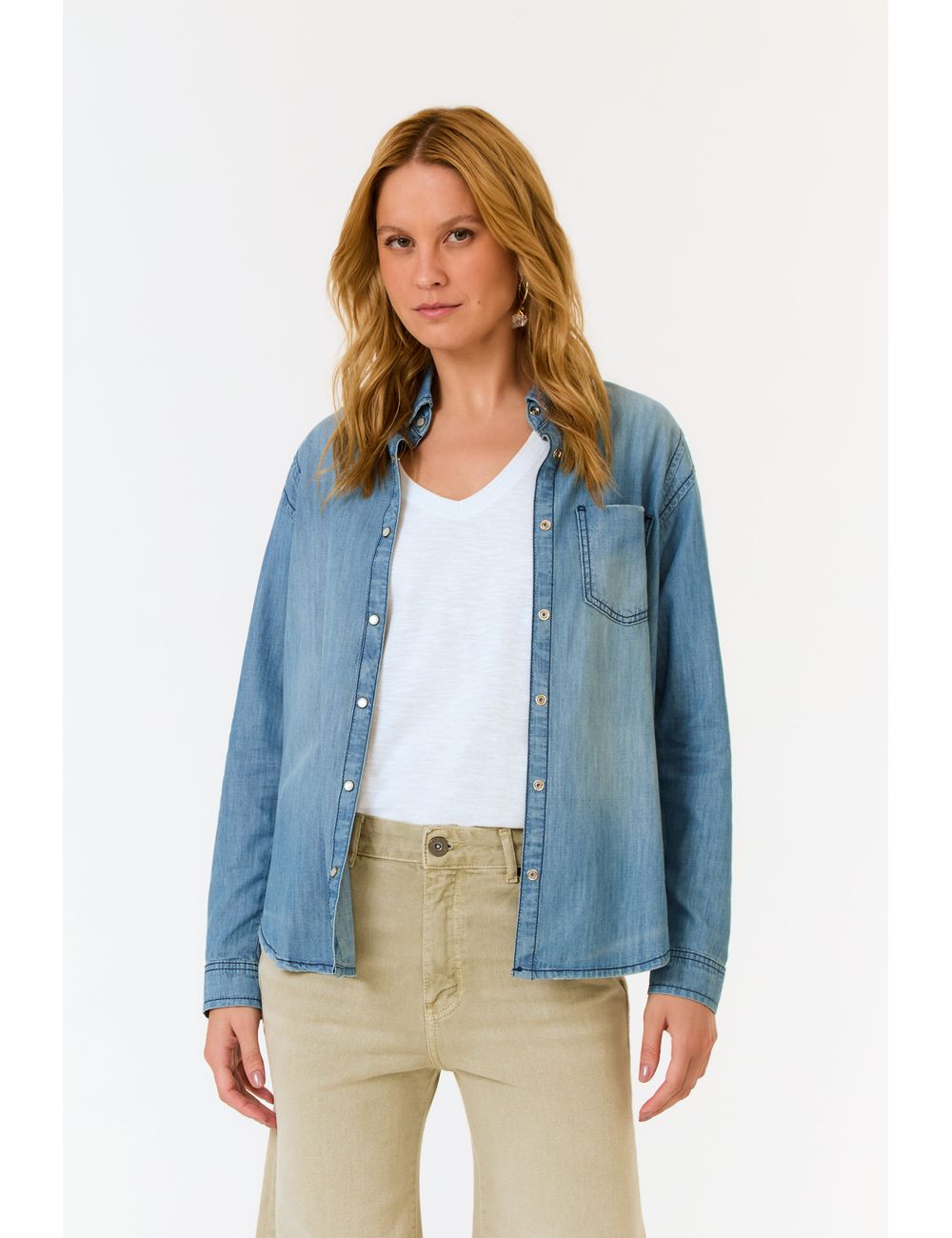 Camisa Jeans Bolso Used