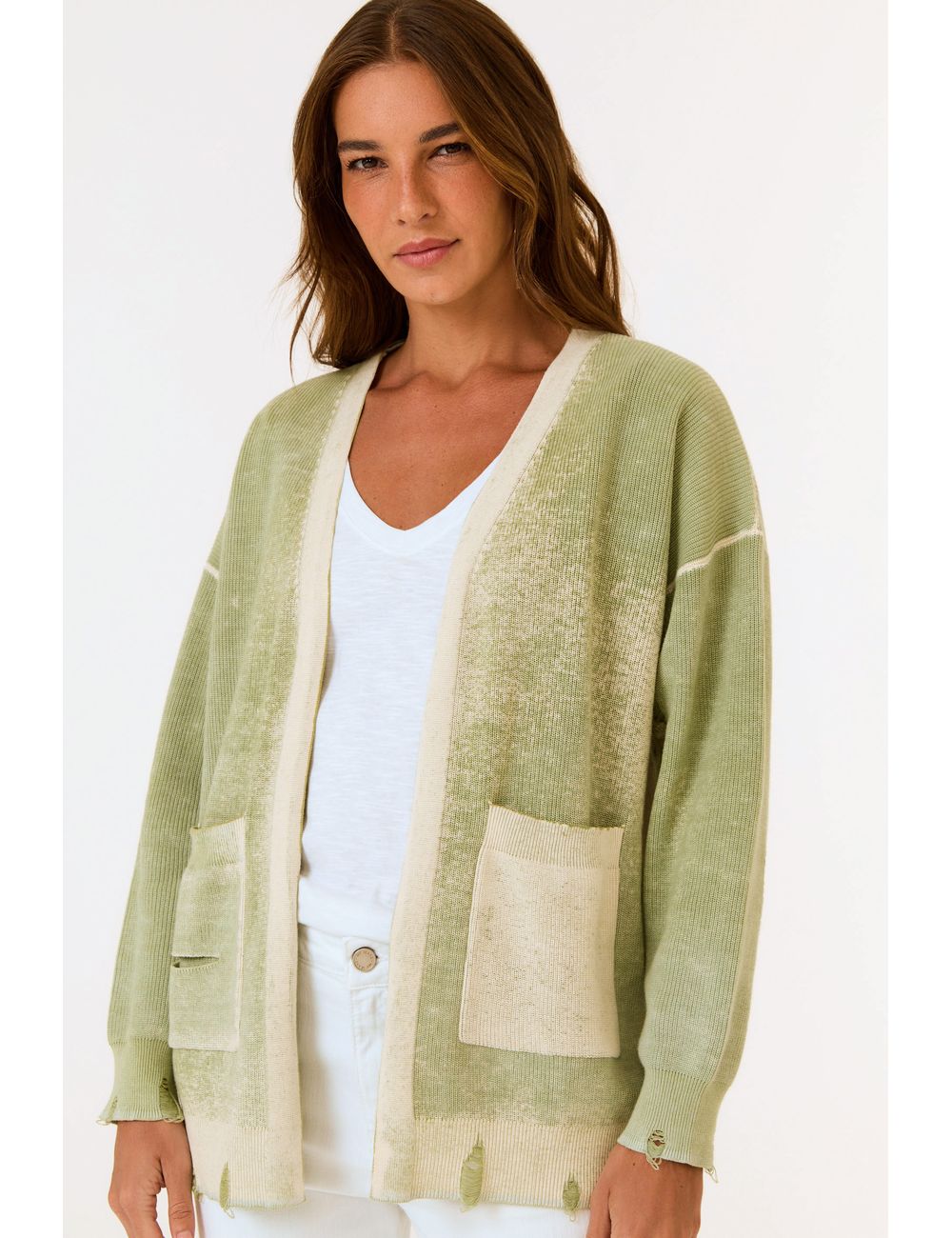 Casaco Tricot Stoned Washed
