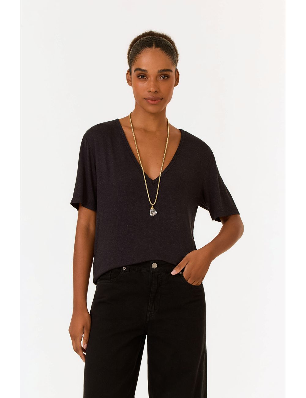 Blusa Decote v Viés a Fio