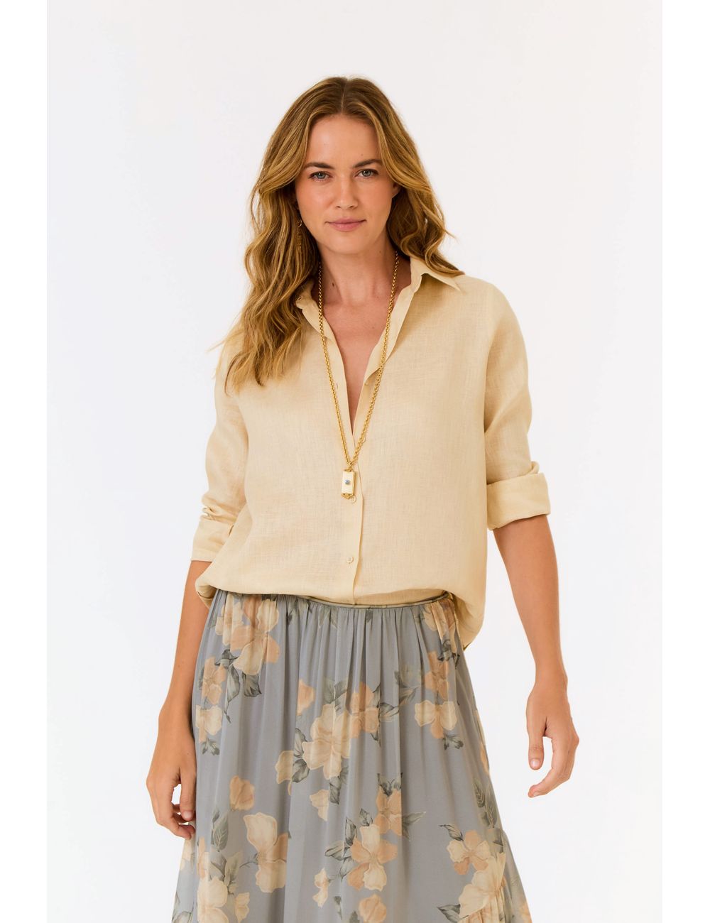 Camisa Botões Fraldada