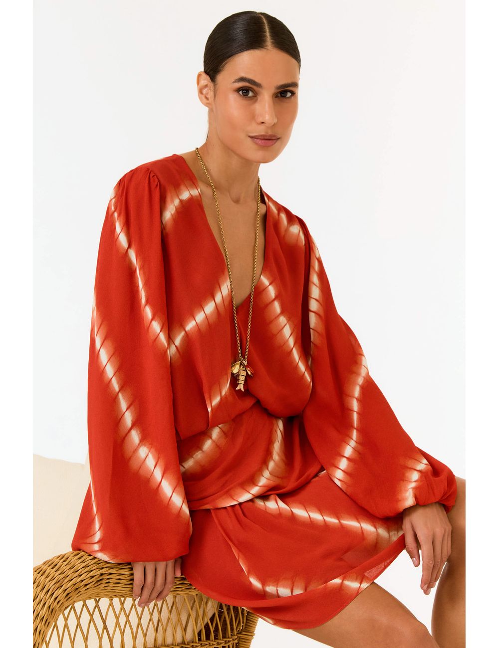 Vestido Curto Ggt Estampa Balangan