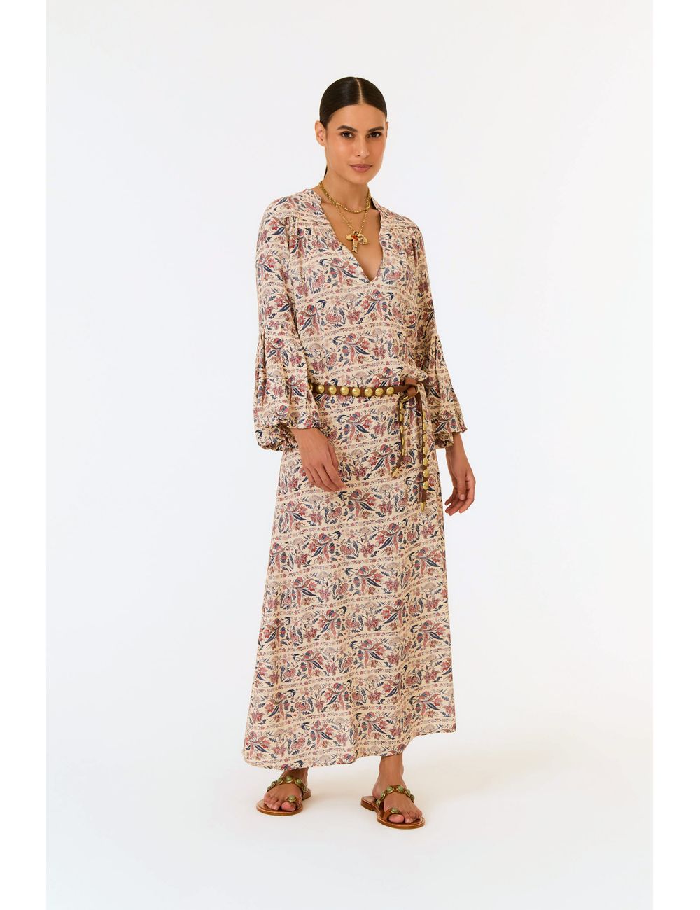 Vestido Midi Estampa Bloom