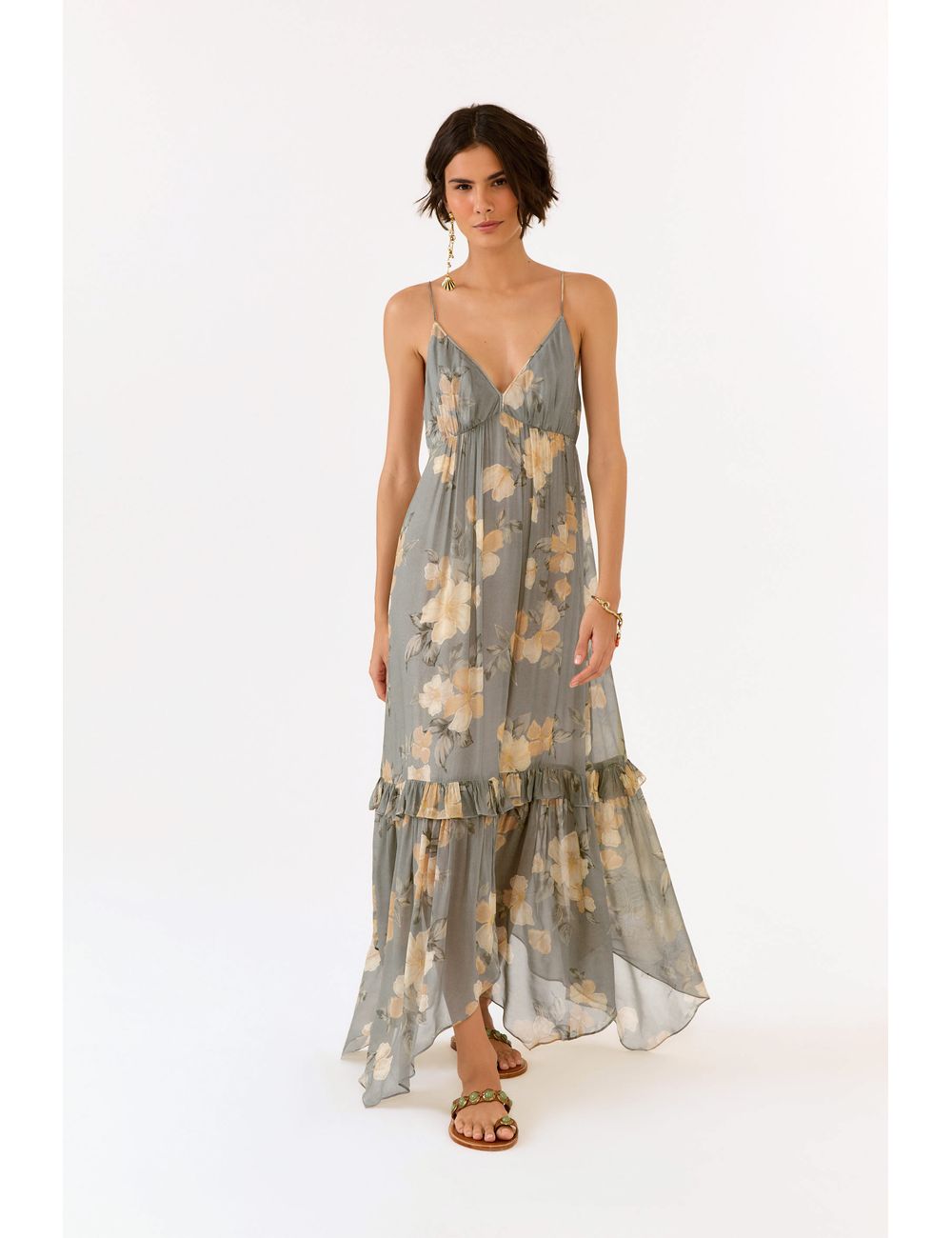 Vestido Midi Ggt Estampa Sunset