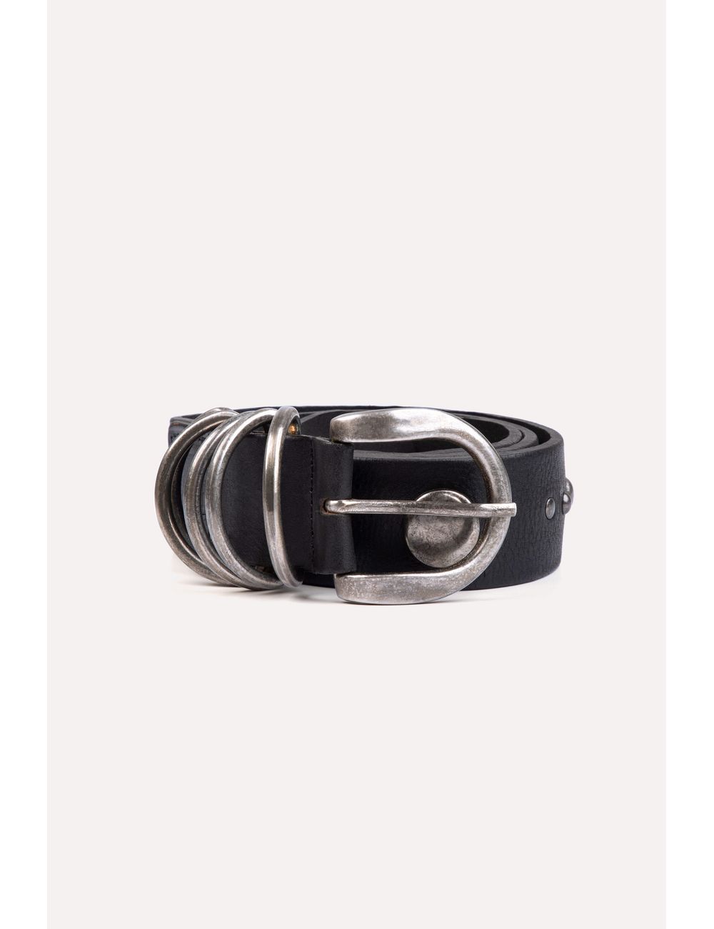 Cinto Couro Passadores e Tachas