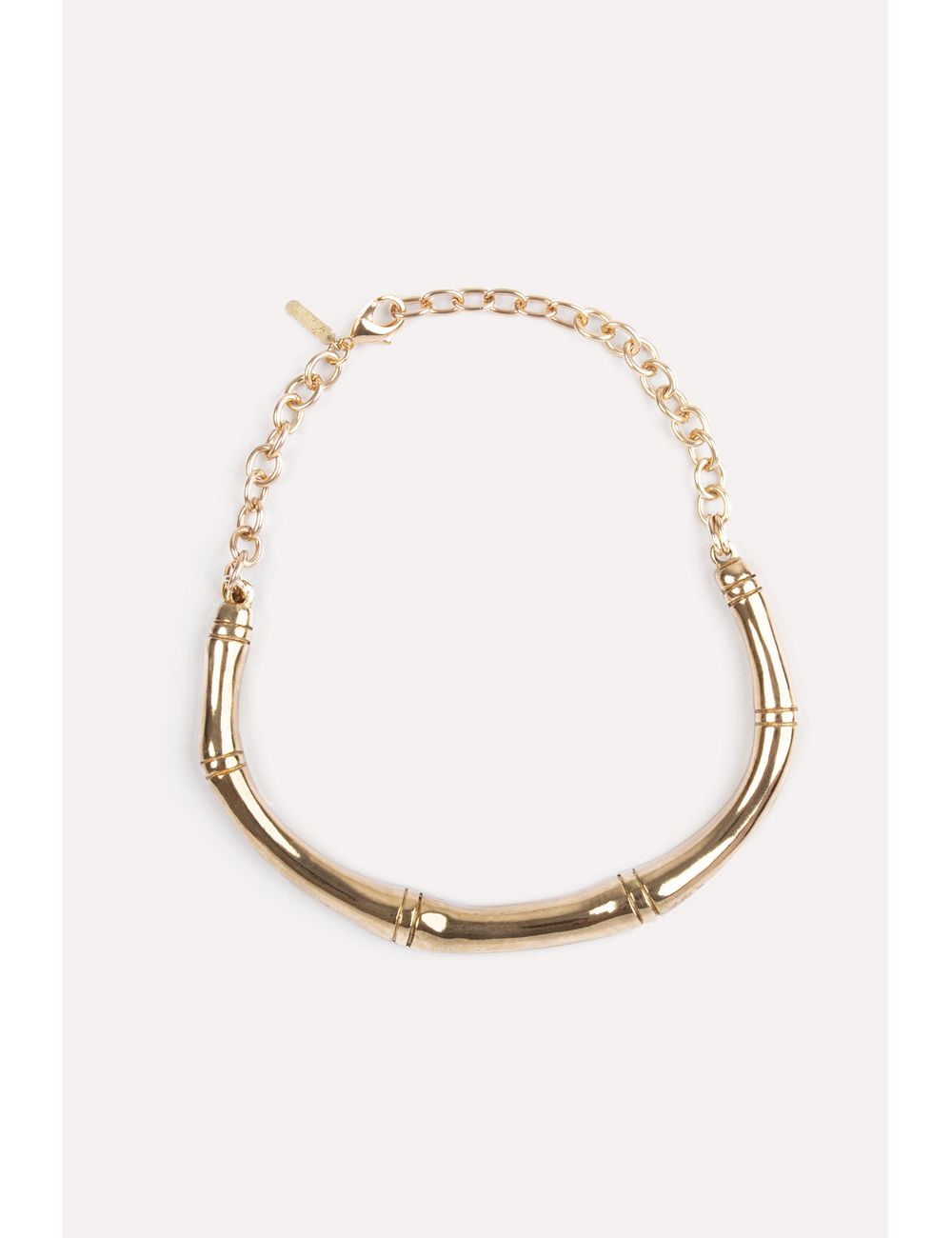 Colar Metal Bambu - Dourado / U