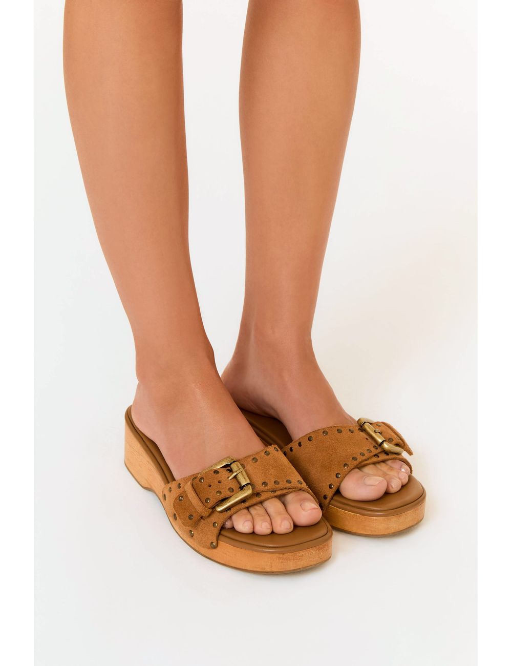 Woden Clog Em Camurça