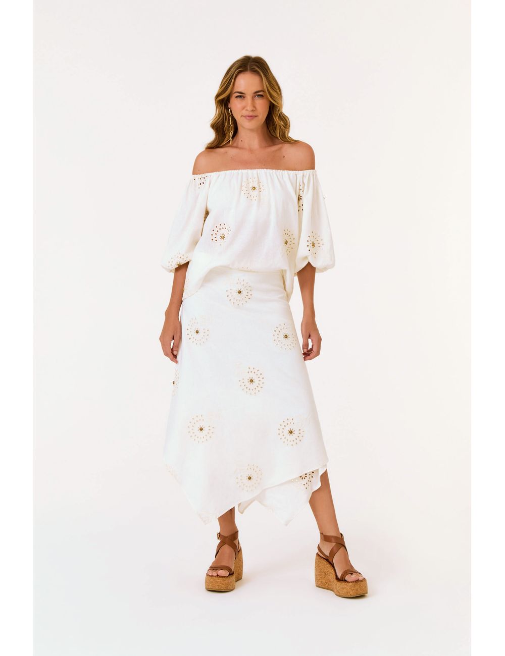 Saia Midi Laise Tachas