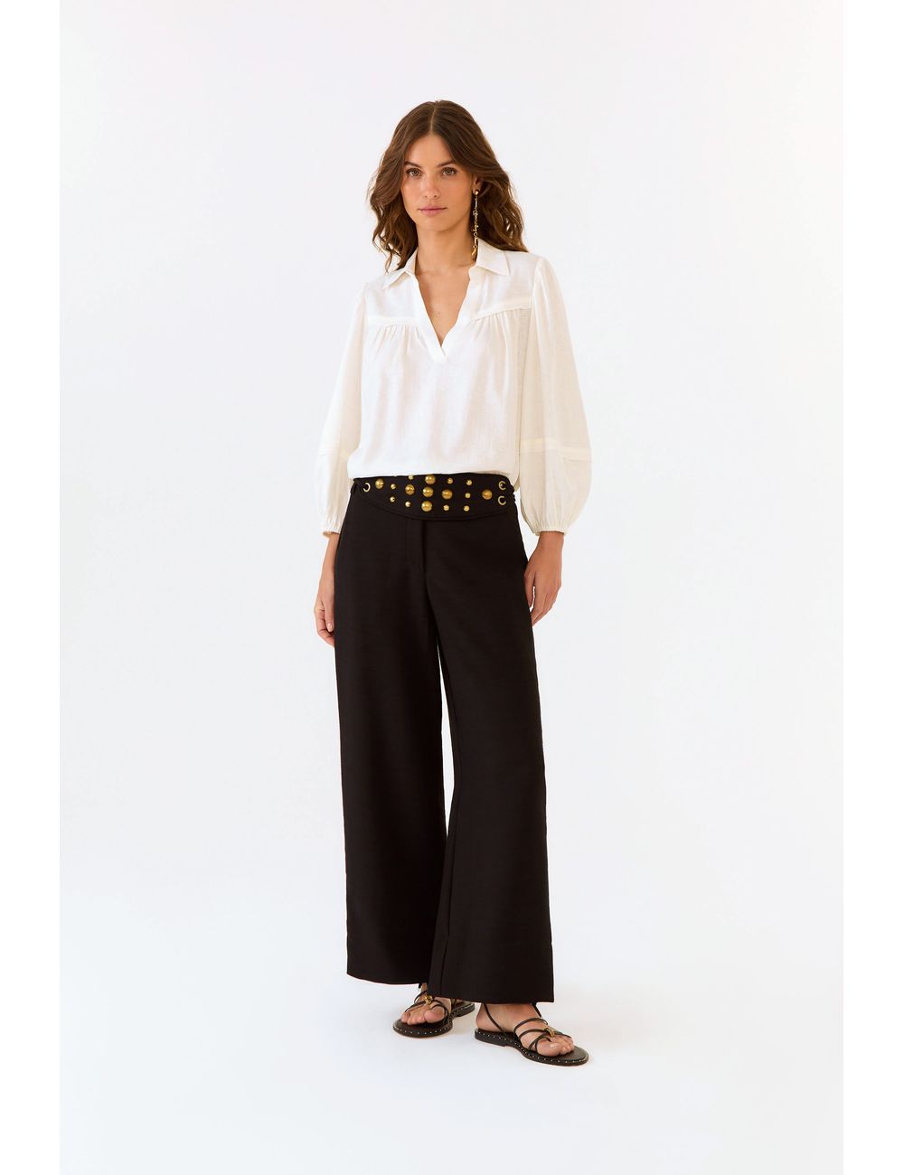 Calça Cinto Tachas