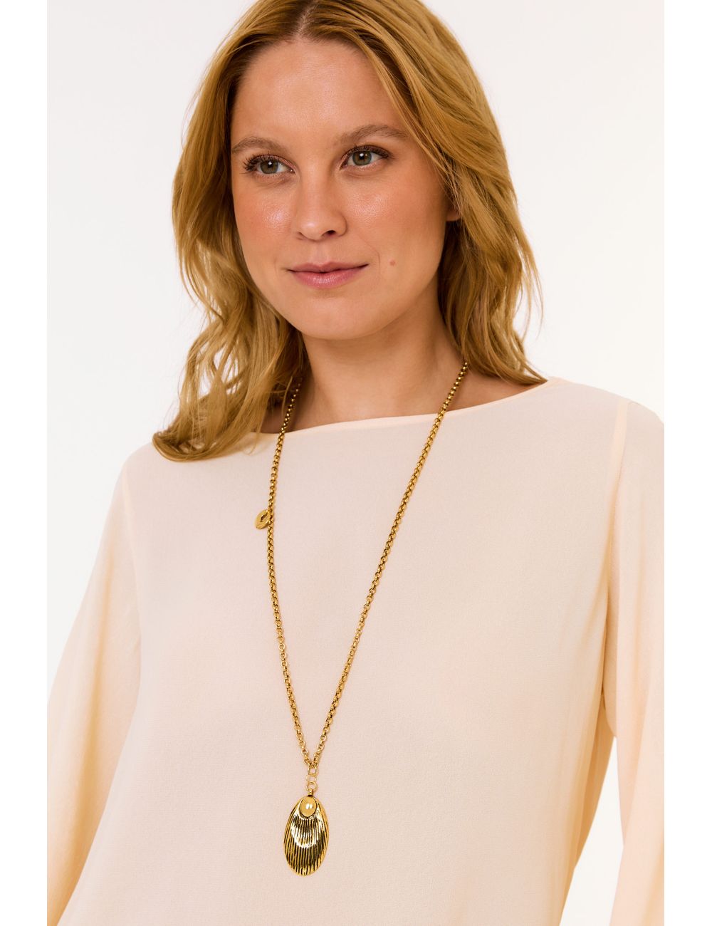 Colar Corrente Concha - Dourado / U