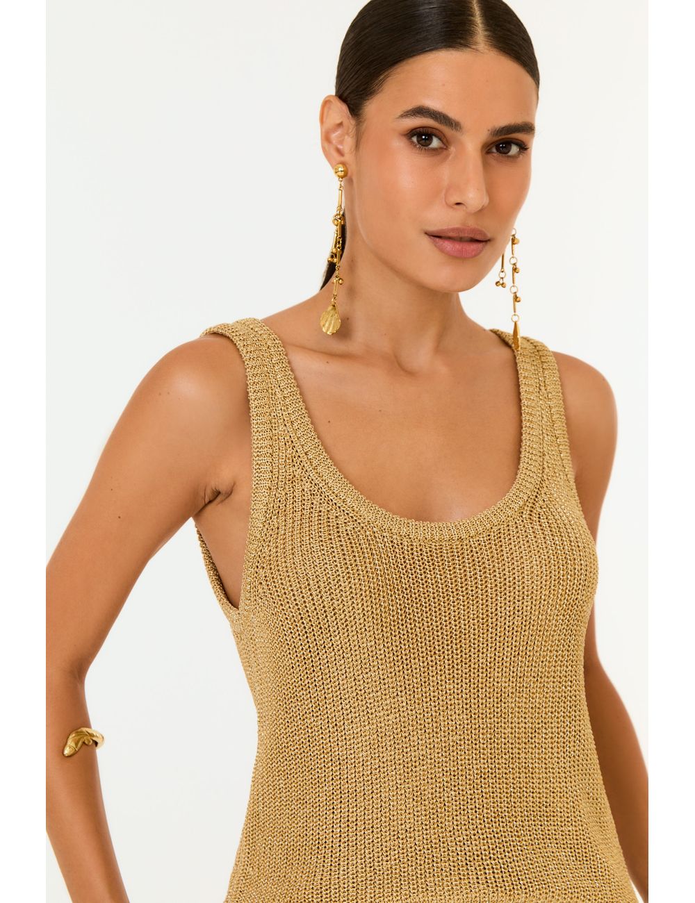 Regata Tricot Básica Decote Arredondado