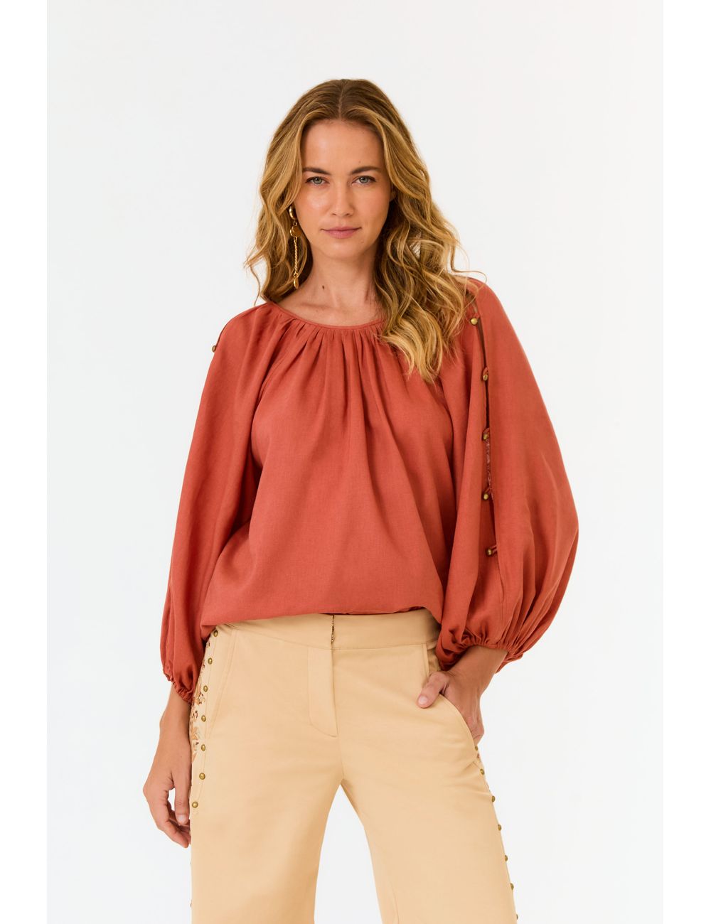 Blusa Manga Botões