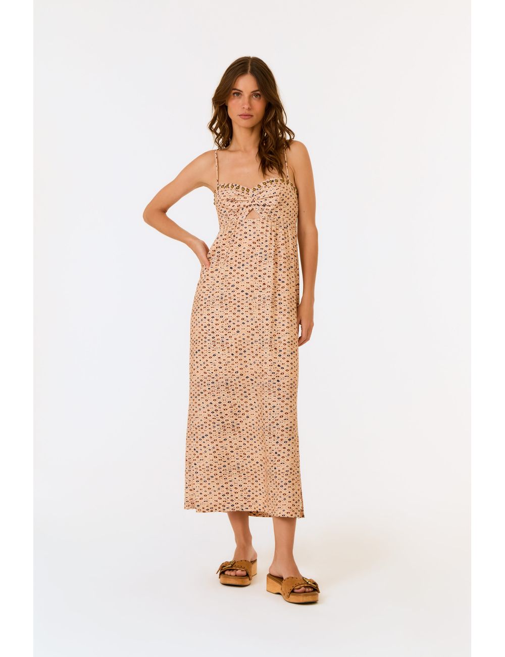 Vestido Alça Estampa Ink