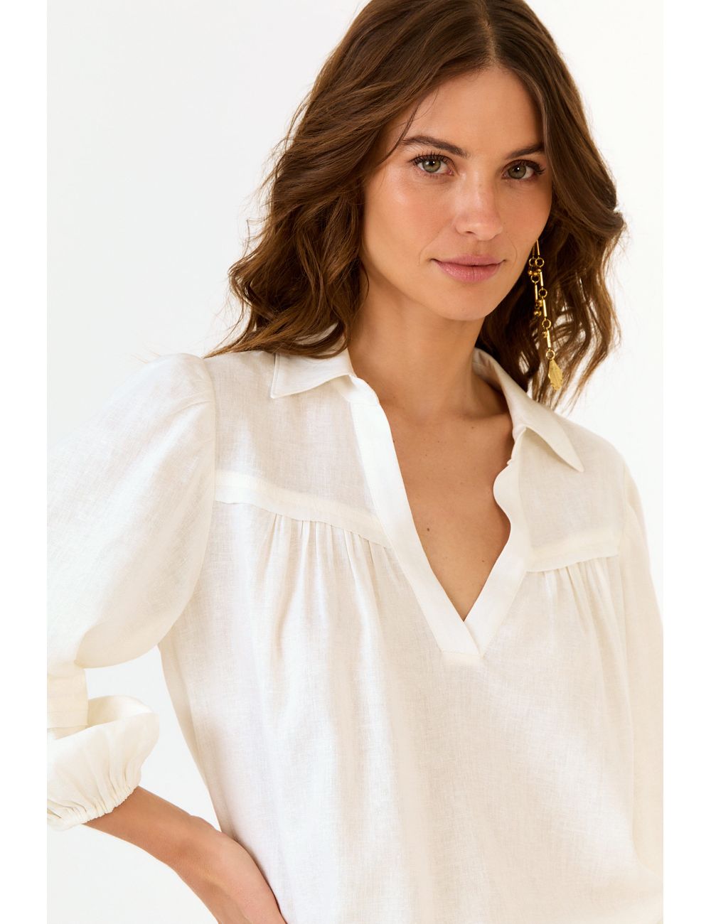 Blusa Recortes Manga