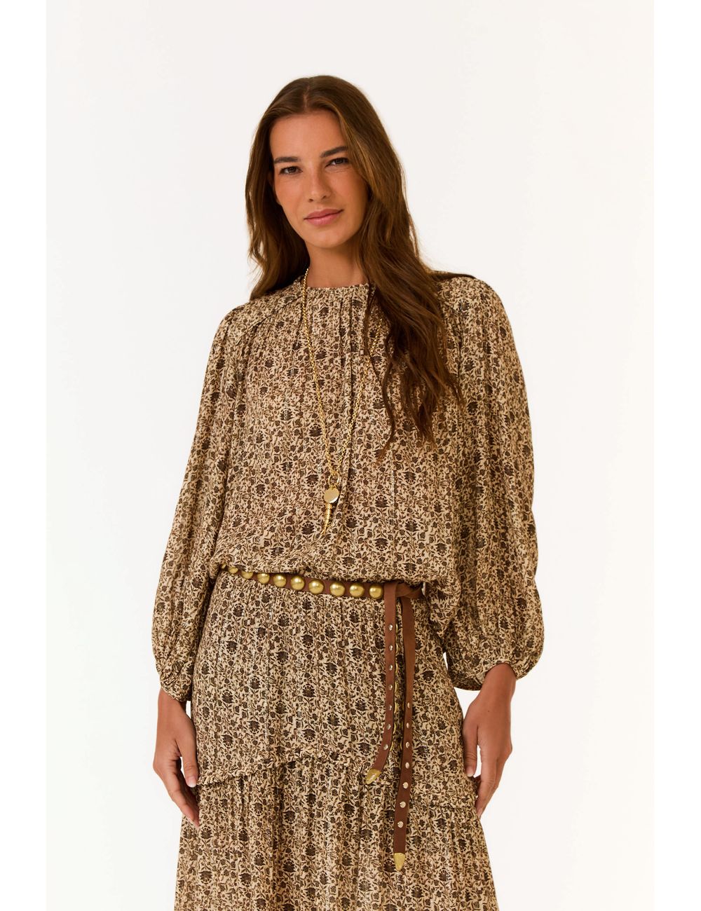 Blusa Estampa Gerânio