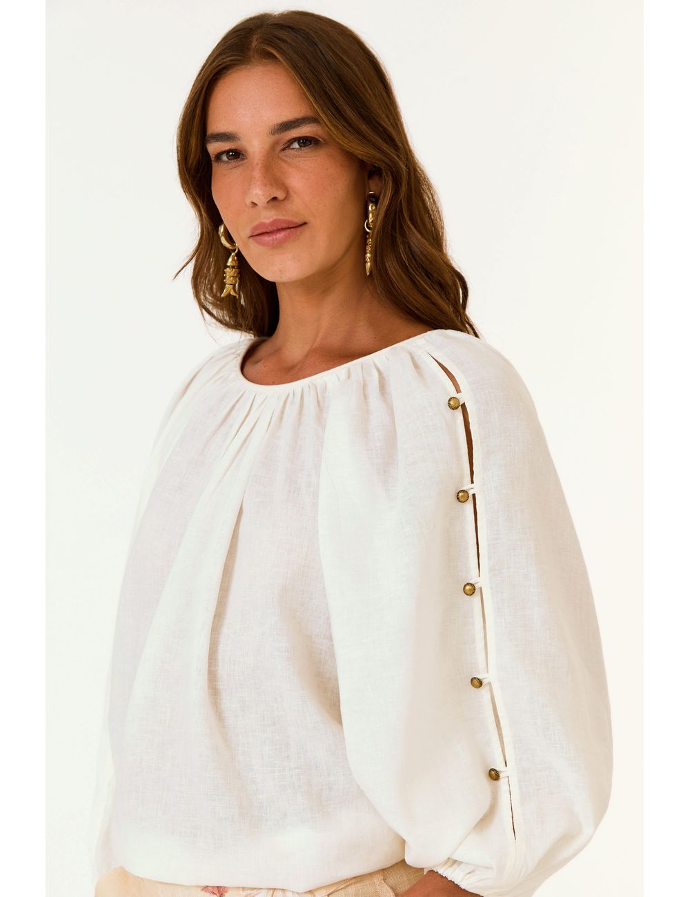 Blusa Manga Botões