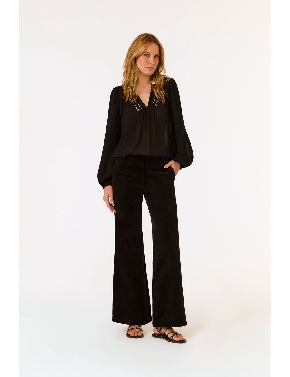 Calça Veludo Cós Alfaiataria