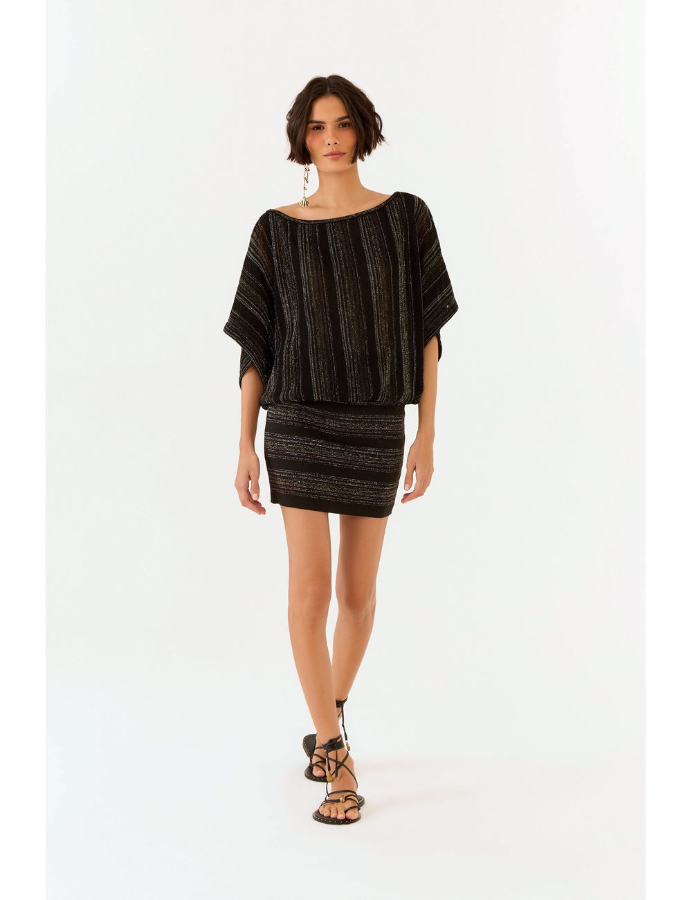 Vestido Tricot Mini Ombro a Ombro