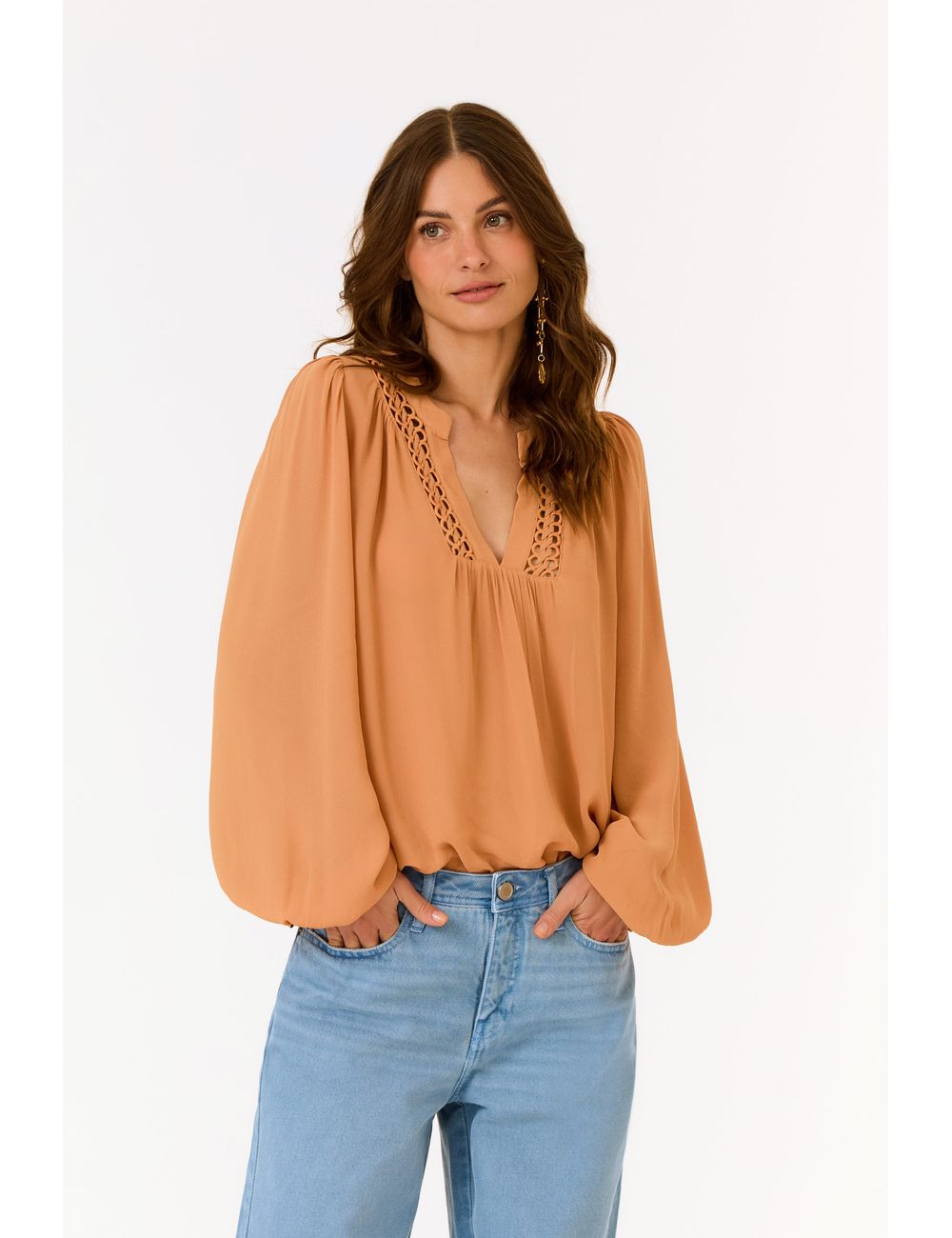 Blusa Manga Longa Ggt Trançado