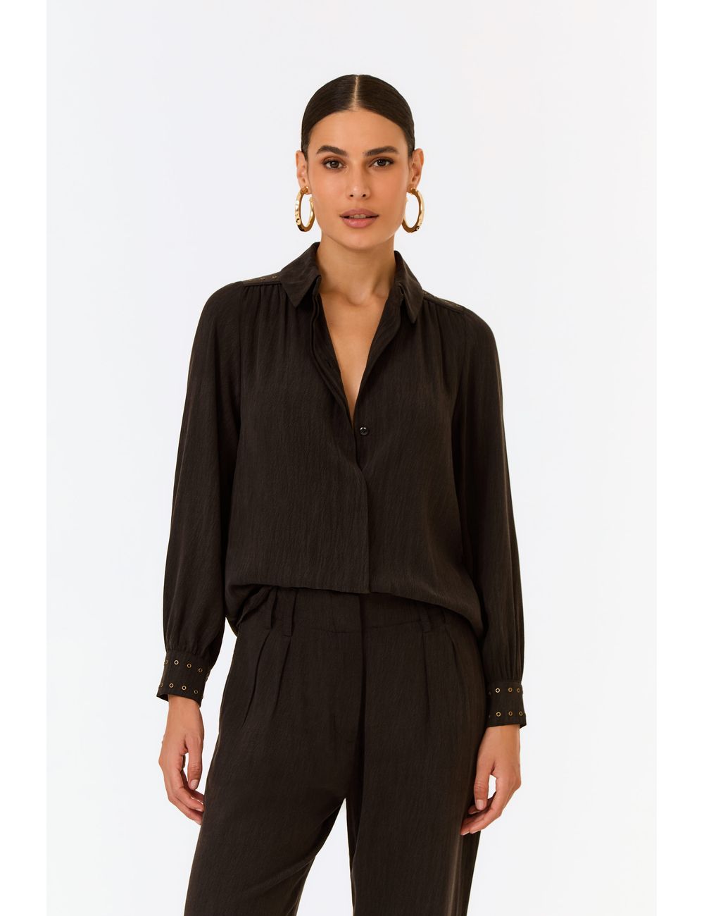 Camisa Botões Tachas