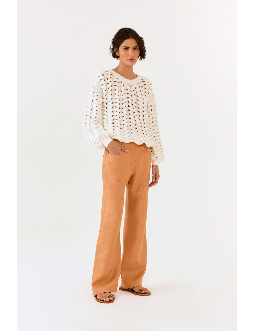 Calça Linho Recorte