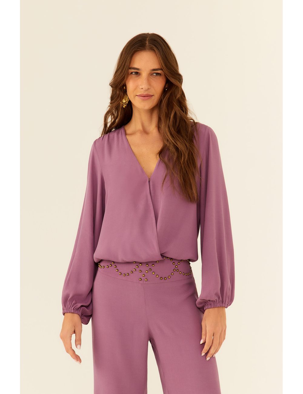 Blusa Manga Longa Transpasse