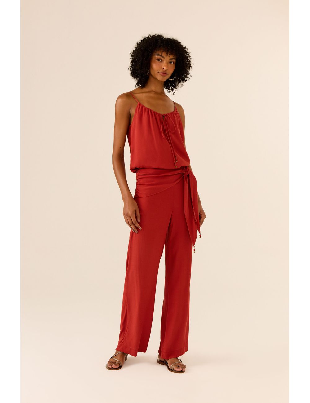 Calça Pantalona Amarração