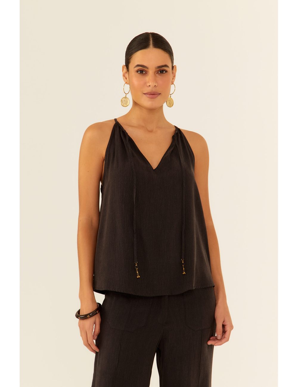 Blusa Alcinha Decote Ponteiras