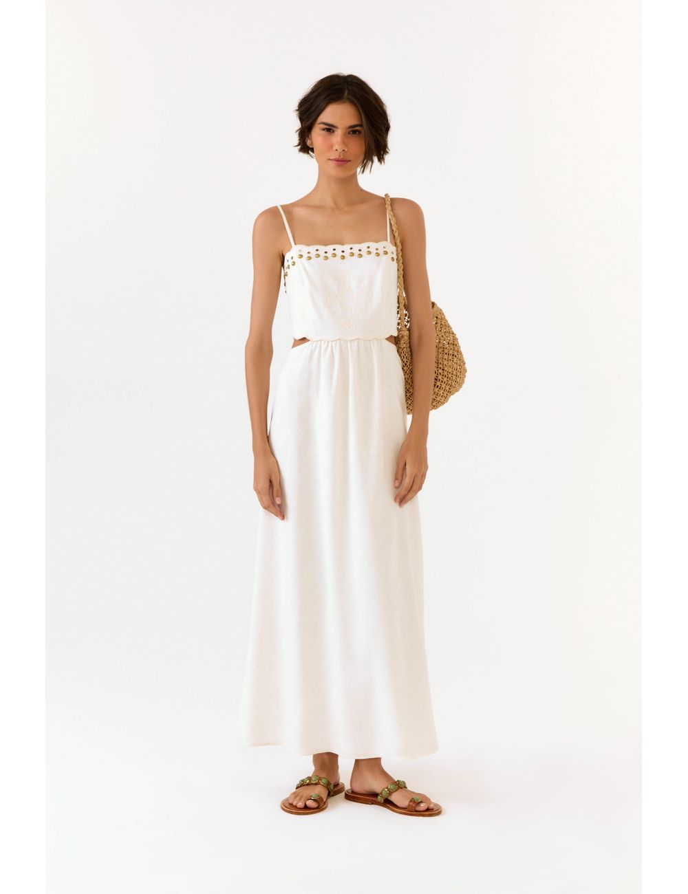 Vestido Midi Pala Festonê