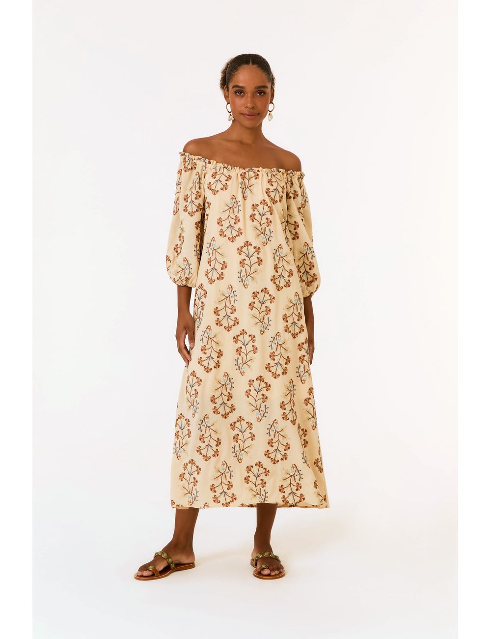 Vestido Midi Bordado Iris