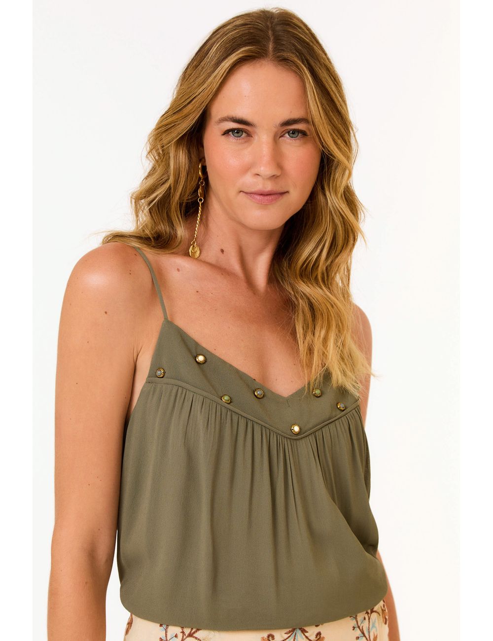 Blusa Alça Ggt Bordado