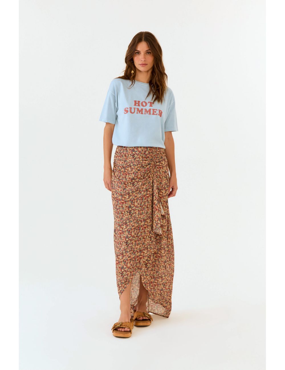 Saia Midi Ggt Estampa Prisma