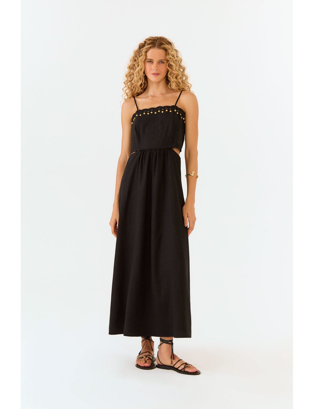 Vestido Midi Pala Festonê