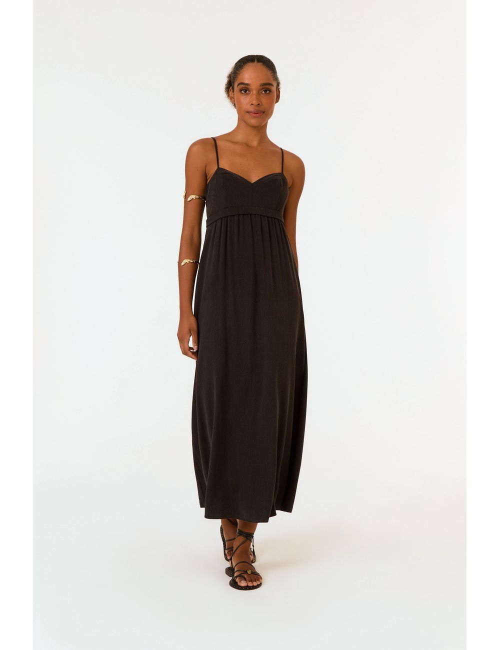Vestido Midi Busto Recortes