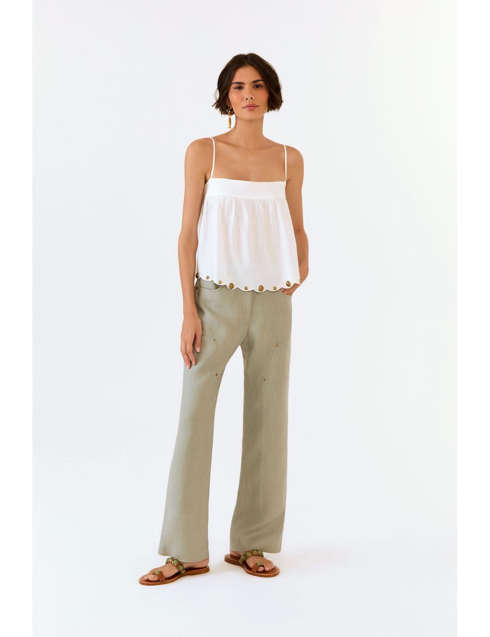 Calça Linho Recorte