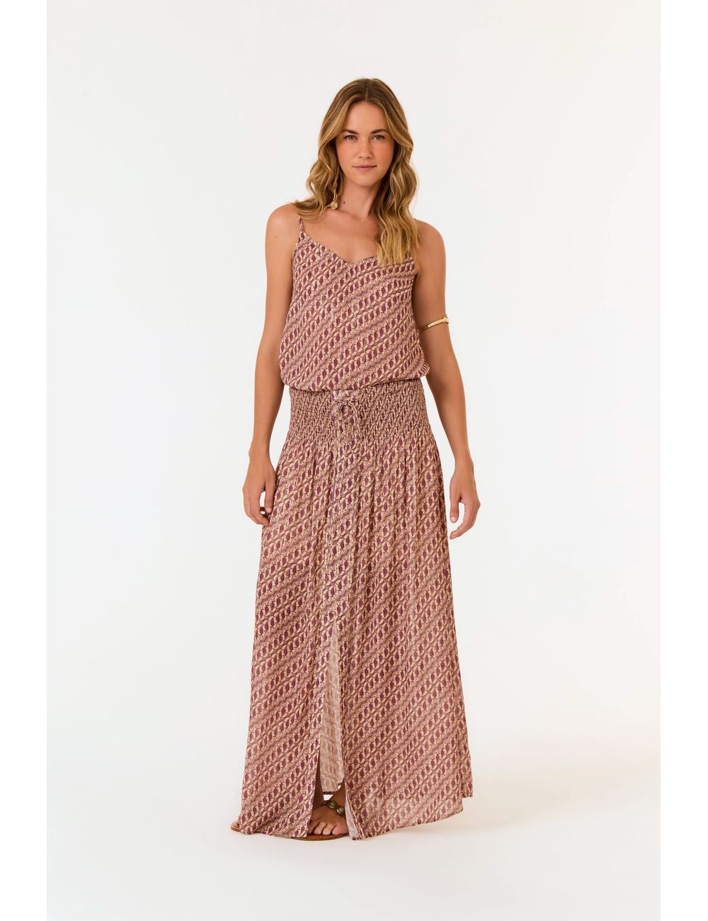 Saia Midi Estampa Batik