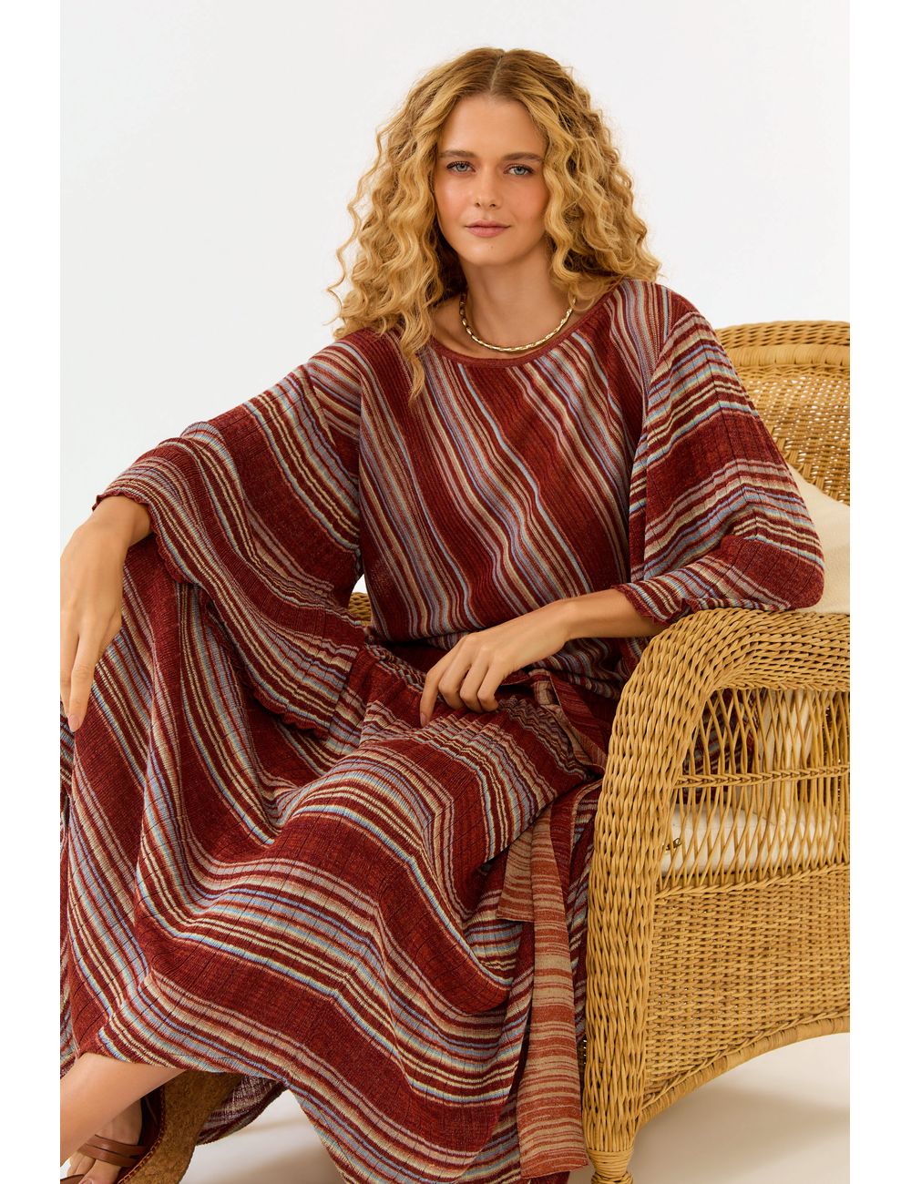 Vestido Tricot Decote Canoa