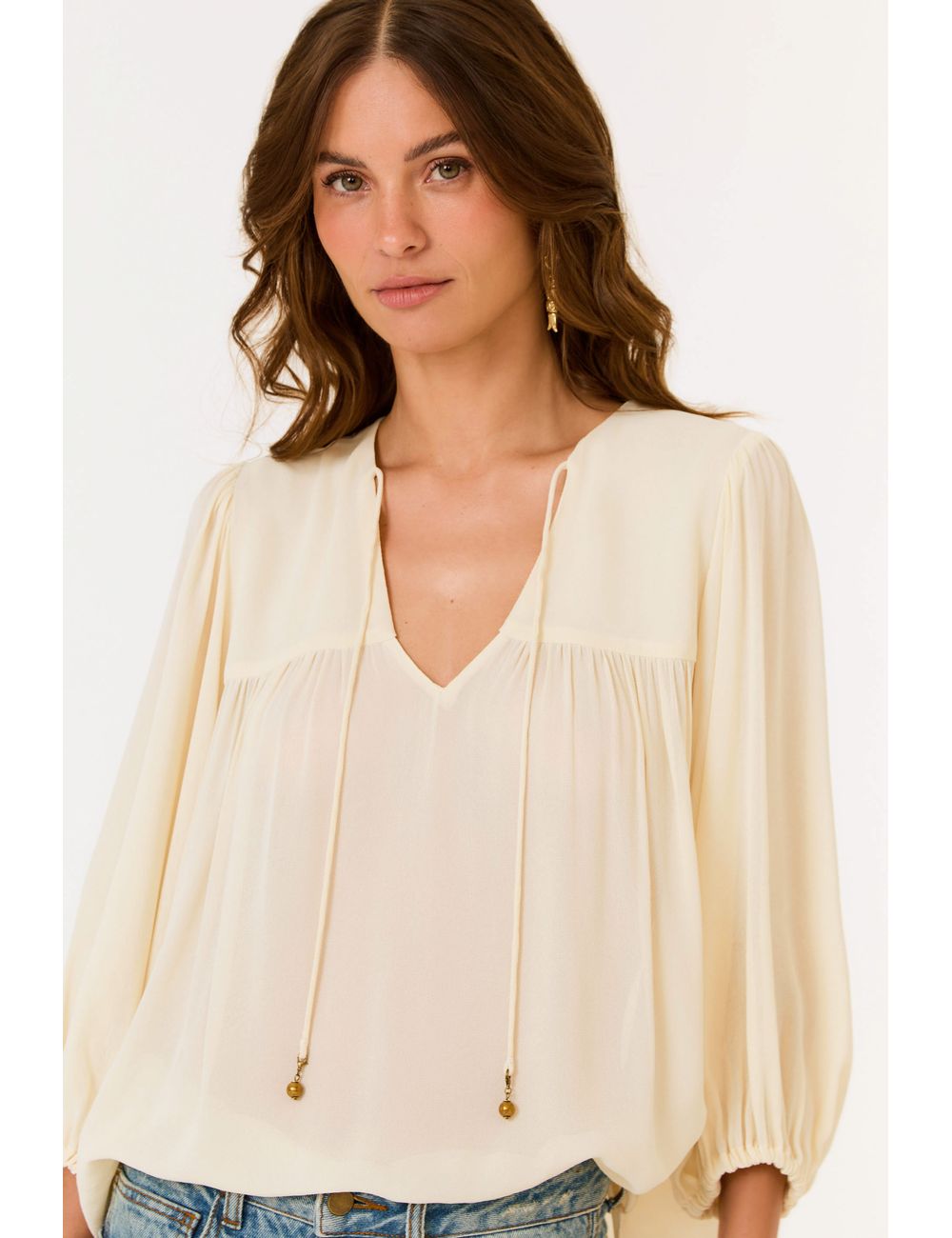 Blusa Manga Tres Quartos Ggt