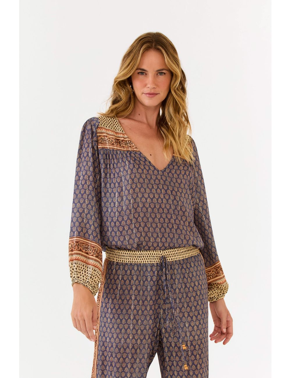 Bata Manga Longa Estampa Pailin