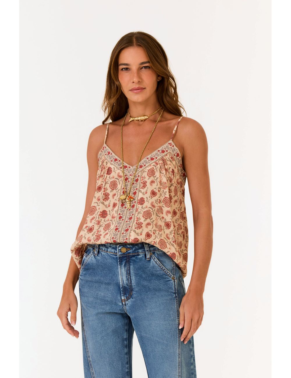 Blusa Alcinha Estampa Agave