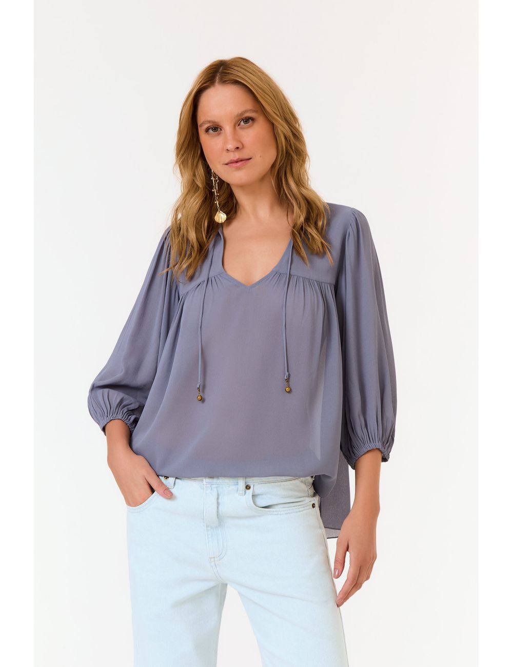 Blusa Manga Três Quartos Ggt