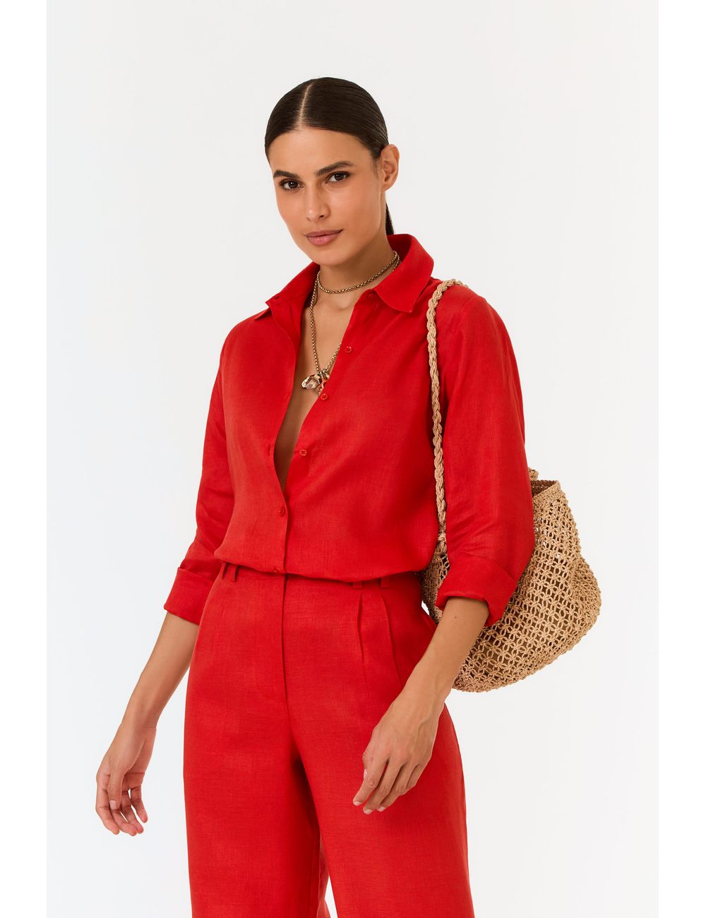 Camisa Botões Fraldada